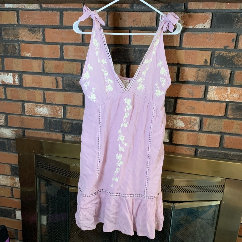 Jessica Simpson Embroidered V-Neck Sundress